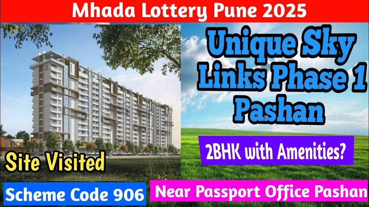 Mhada Lottery Pune 2025 | unique sky links phase 1,Pashan | 2 bhk | Site visit | Prime location 