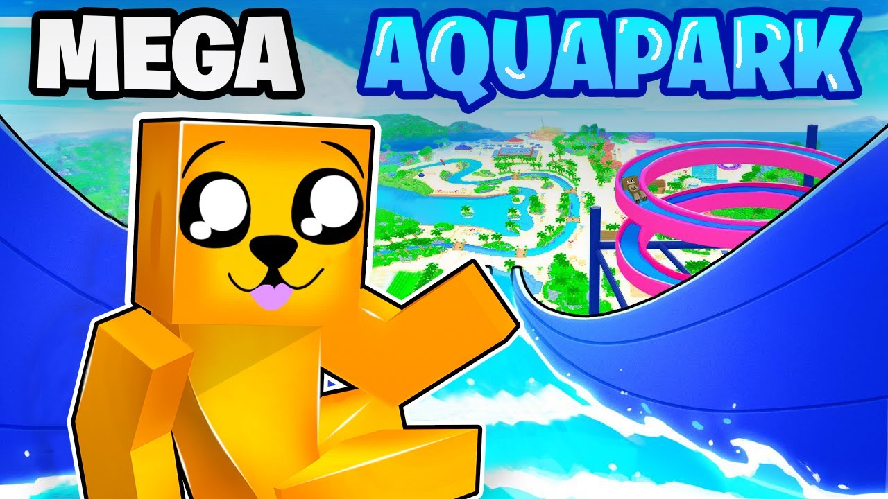Můj NOV&Yacute; MEGA AQUAPARK v Minecraftu!🐬