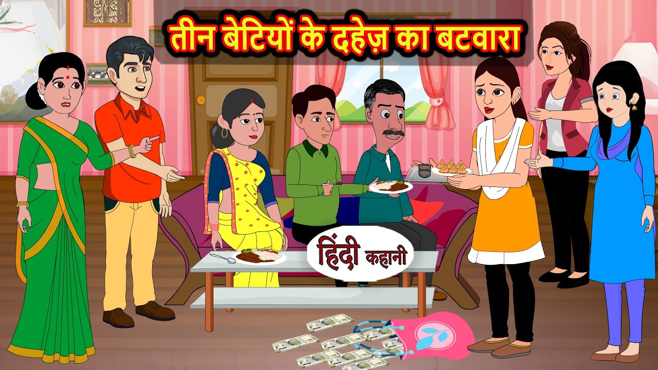 तीन बेटियों के दहेज़ का बटवारा | Bedtime Story | Stories in Hindi | Fairy Tales | Moral Stories Funny