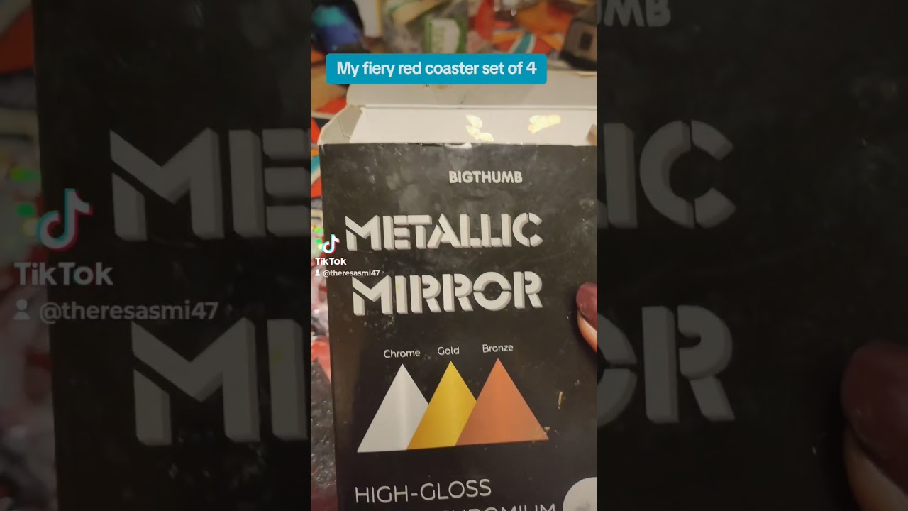 Epoxy resin,marabu alcohol inks, metallic mirror high gloss paint, coaster,fiery red, subscribe!!!