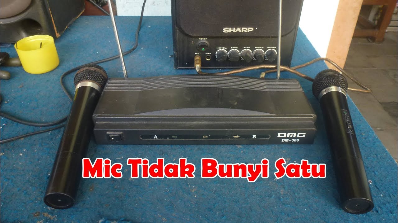 Memperbaiki Microphone Wireless DMC DM306 Rusak Mic Tidak Bunyi - Frequensi Bergeser