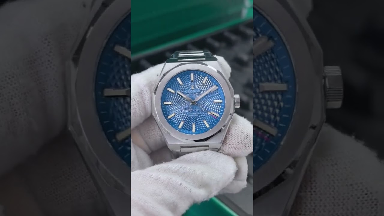 Cronos 2025 Rhombus / Perlage Dial  39mm  See-through Caseback Men Automatic Wristwatches