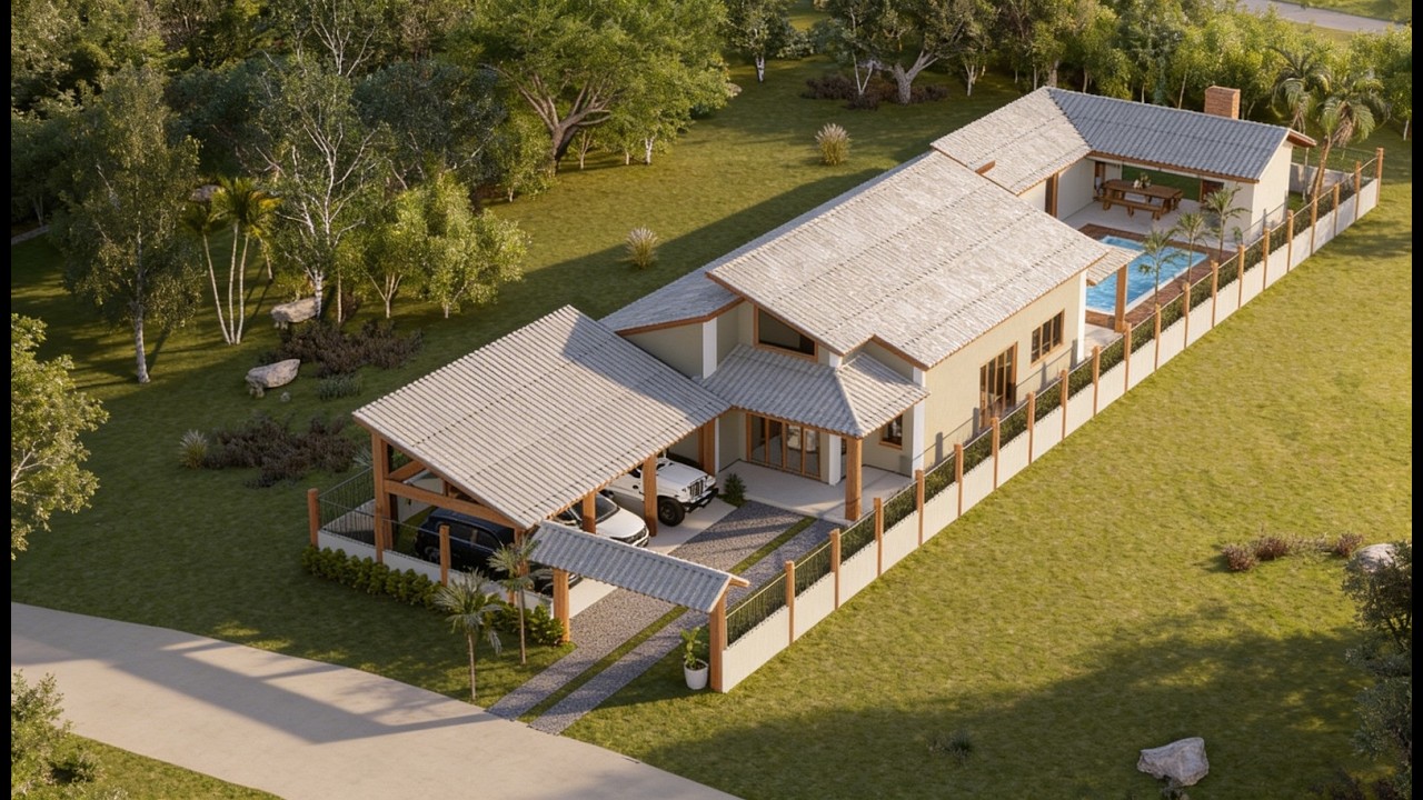 CASA DE CAMPO COM 3 QUARTOS - MOD P466 | MAIS INFORMAÇÕES NO CONTATO ABAIXO