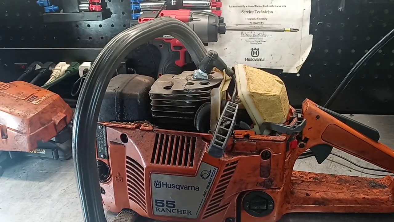 RDMJ.Parte#1. DIAGNOSTICO NO PRENDE MOTOSIERRA HUSQVARNA 55.