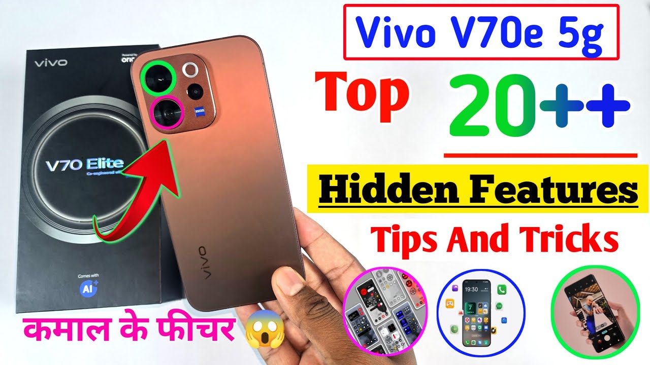 Vivo V70e 5G Tips And Tricks | Top 20++ Hidden Features | Vivo V70 Elite Features & Settings  