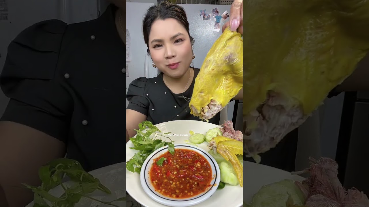 Ǎn G&agrave; Ủ Muối #mukbang  #gaumuoi #food #cuộcsốngcanada 