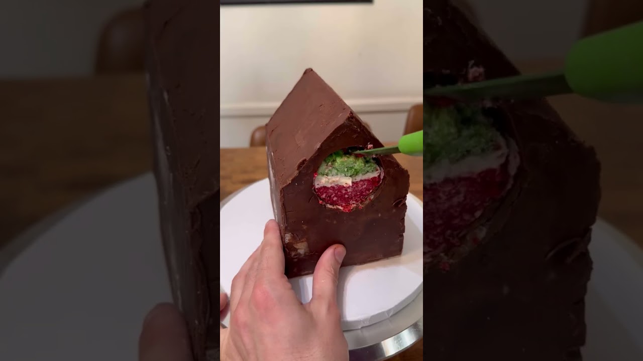 Gingerbread house but make it cake. #cake #christmas #gingerbreadhouse #baking