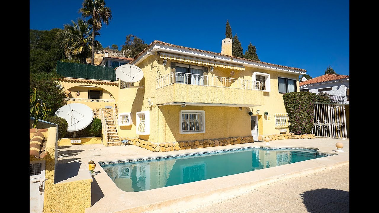 ✹ Costa Blanca Immobilien ✹ Villa mit Pool und Meerblick in Alfaz del Pi an der Costa Blanca