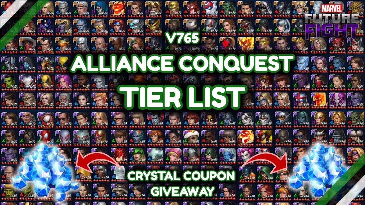 Alliance Conquest Tier List v765  (Top 2 Challenger Certified) | Marvel Future Fight
