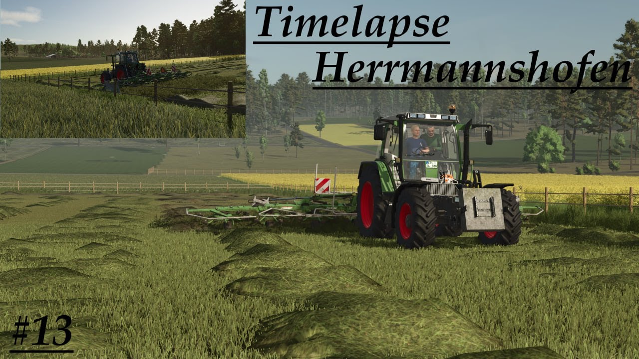 LS25 Timelapse Herrmannshofen #13 Heu wenden mit dem Fendt GTA380!