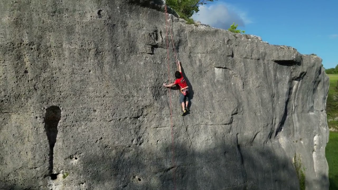 Escalade et drone aux Eaux Claires