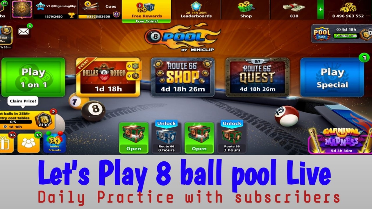 8 ball pool Live Ep 139 I NEW EVENT TABLE I Playing with subscribers  @XJgaming8bp