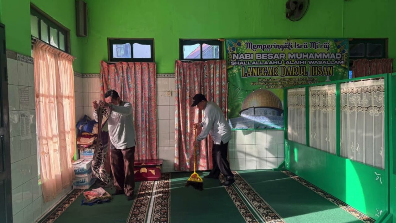 EGIATAN GERAKAN BERSAMA BERSIH BERSIH MUSHOLA SENIN, 16 fEBRUARI 2026 MIN 5 KOTA BANJARMASIN