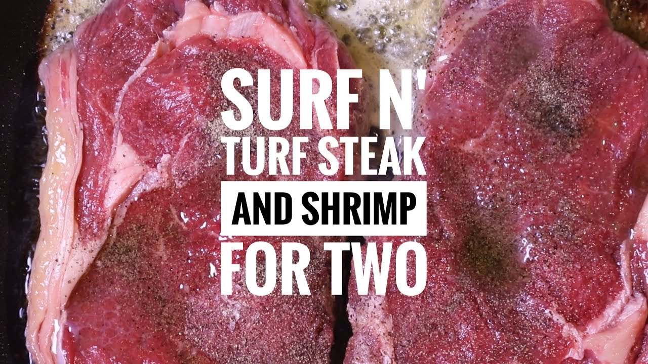 Surf n' Turf Steak with shrimp