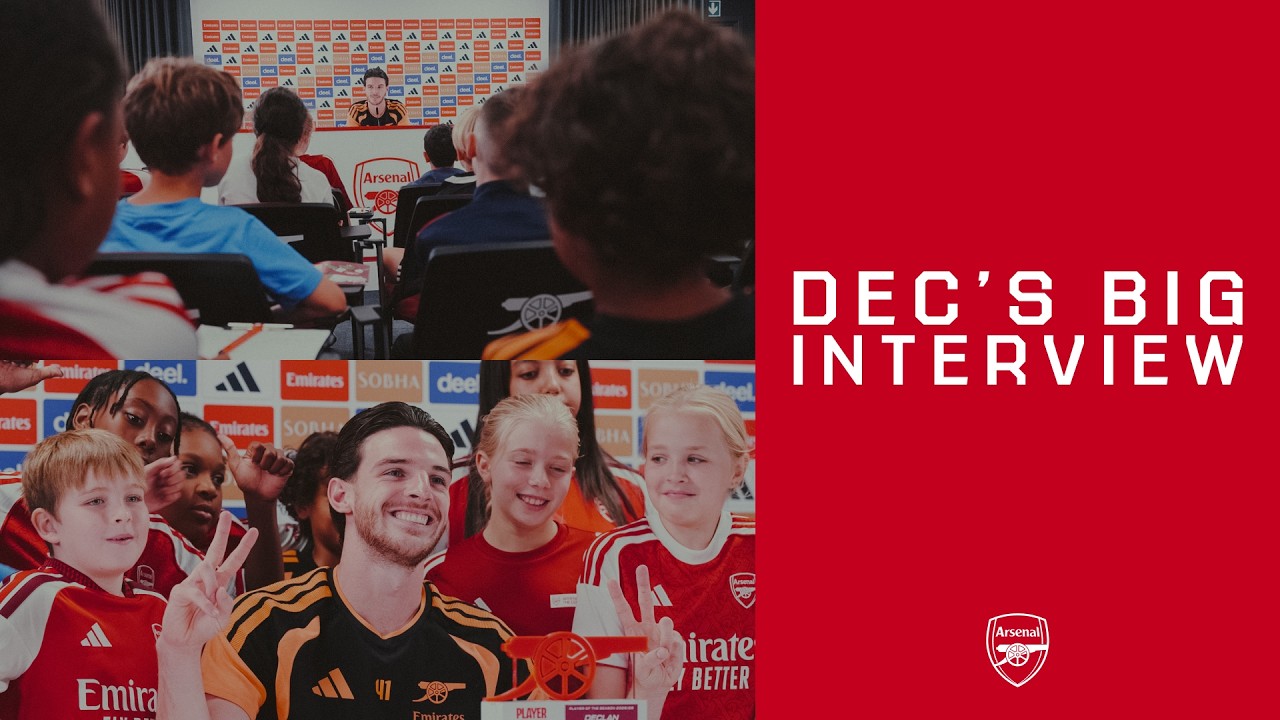 Would Declan dye his hair red? 😂 Rice answers questions from Arsenal in the Community