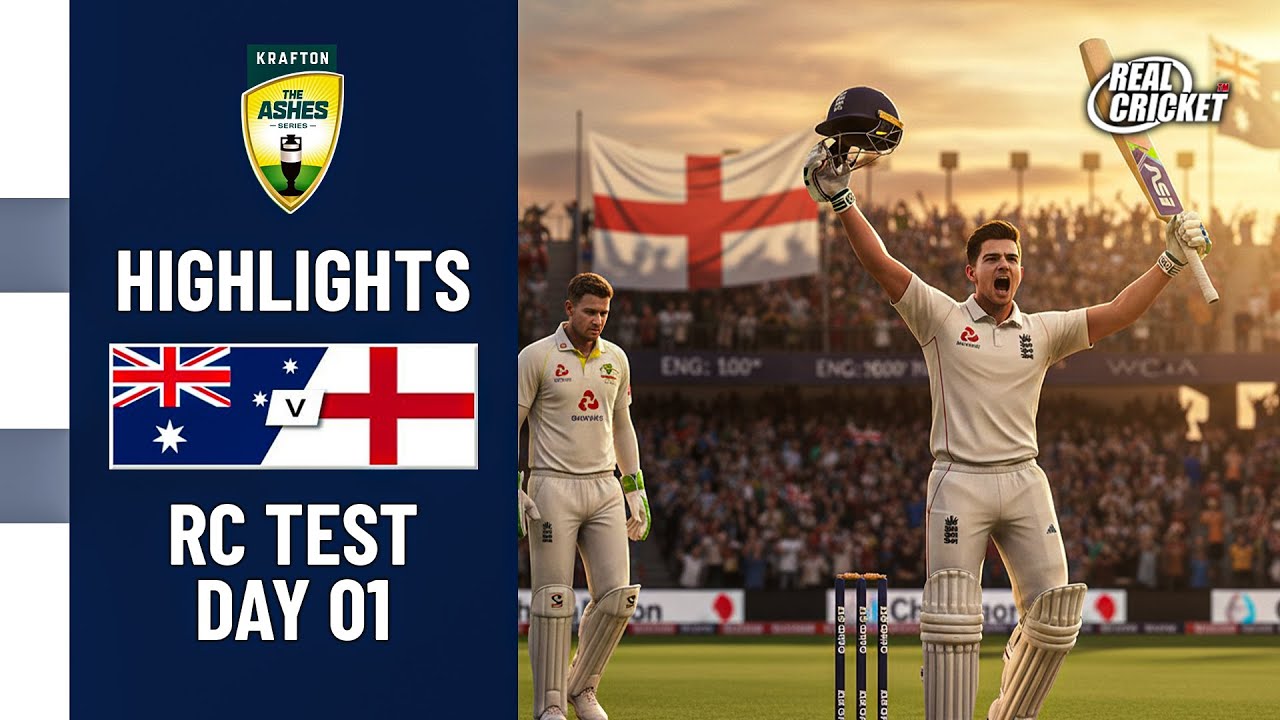 ENG vs AUS 1st Test Day 1 Highlights | The Ashes 2025 | Real Cricket 24 Gameplay
