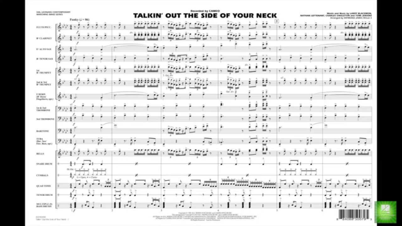 Talkin' Out the Side of Your Neck arr. Raymond James Rolle II