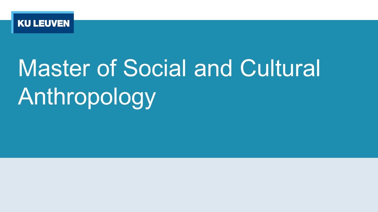 Master in Social and Cultural Anthropology (online information session)
