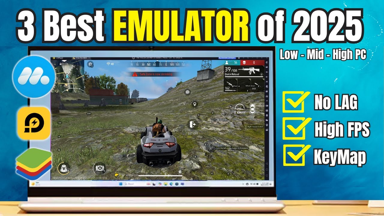 3 Best Android EMULATORS for PC/Laptop in 2025 (Low - Mid- High PC)