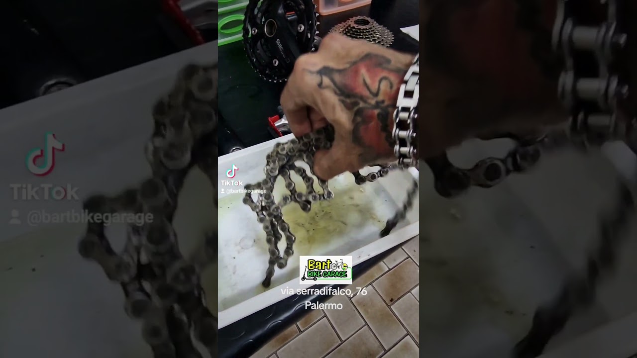 CATENA BICI COME NUOVA! con gli ultrasuoni #bici #palermo #bicicletta #monopattino #bike #mech