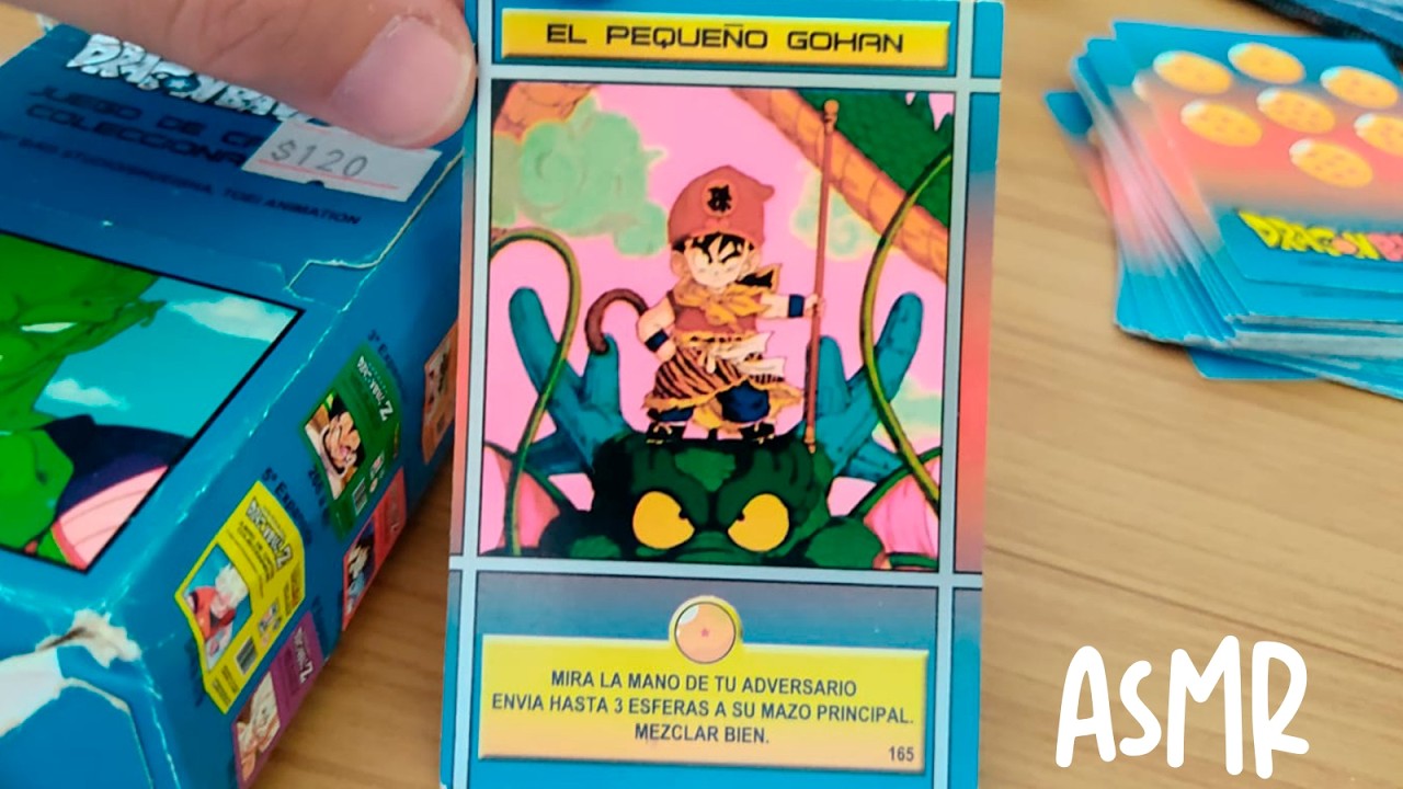 ASMR con mis cartas de Dragon Ball Z (nostalgia pura)