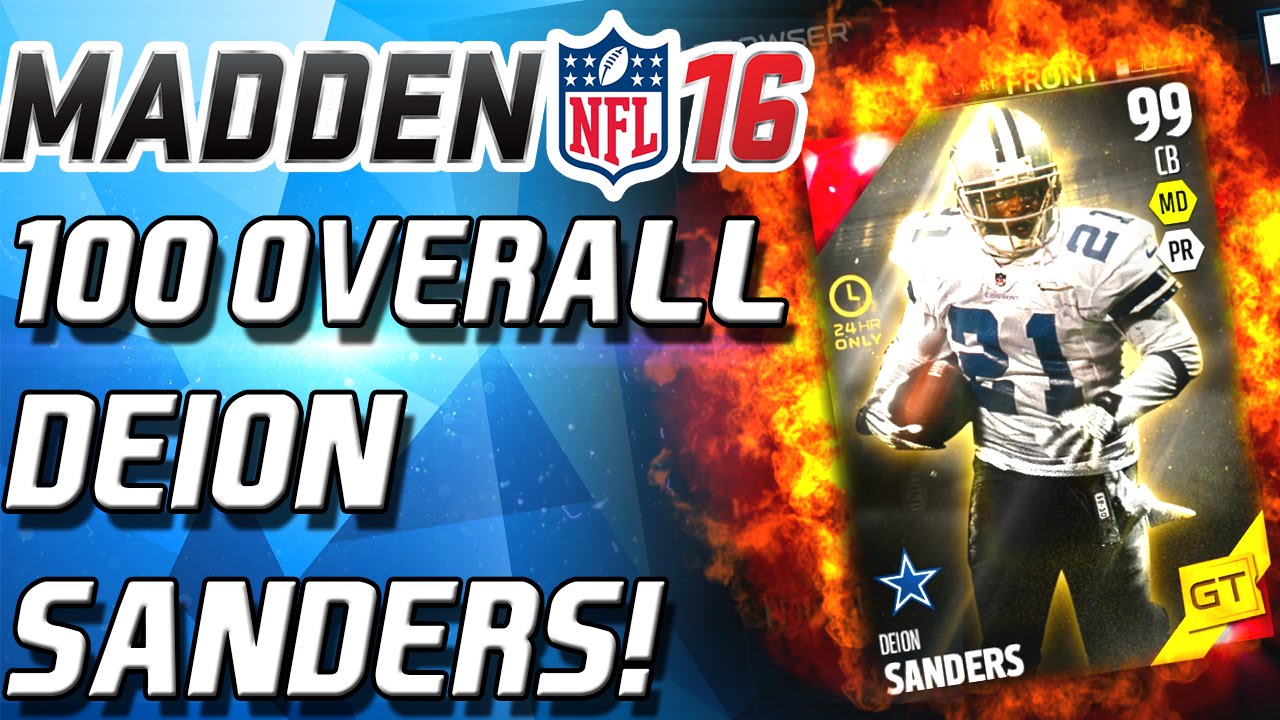 100 OVERALL DEIONS SANDERS! GOLDEN TICKET - Madden 16 Ultimate Team