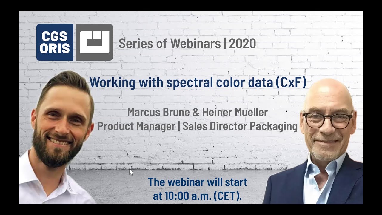 CGS ORIS | Arbeiten mit spektralen Farbinformationen | Webinar Nov 2020