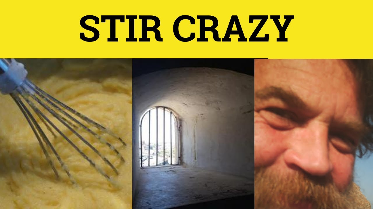 🔵 Stir Crazy Meaning - Stir Crazy Definition - Stir Crazy Examples - Stir Crazy Origin - Stir Crazy
