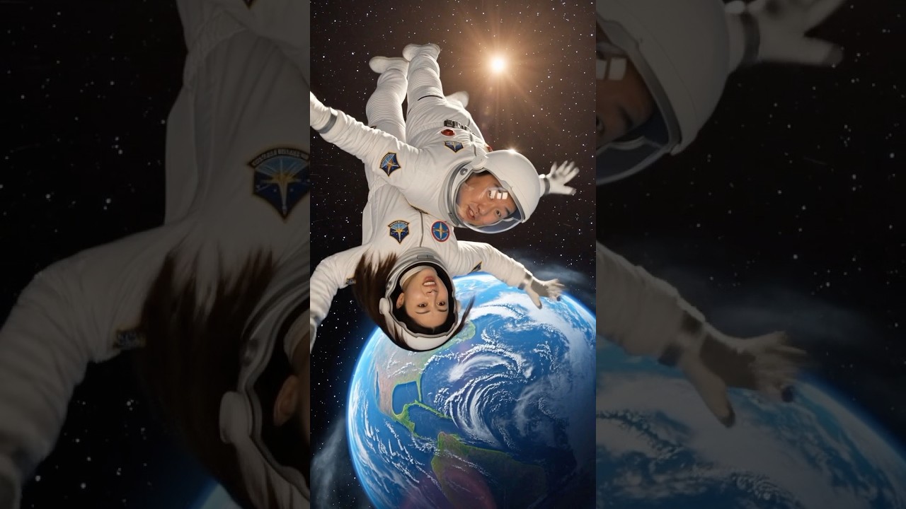 宇宙から海に飛び込んだらどうなるのか検証🚀🌏🔥#ai