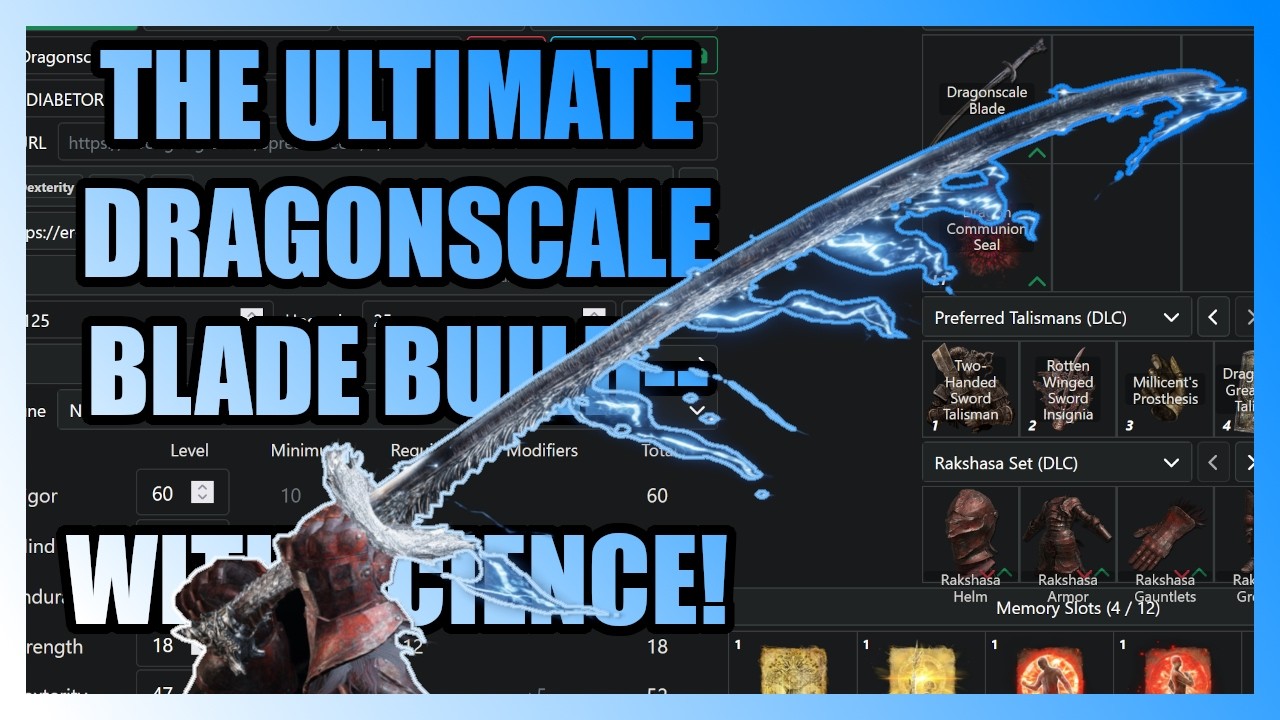 INSANE Dragonscale Blade Build-- with SCIENCE! - Elden Ring Dragonscale Blade Build Guide