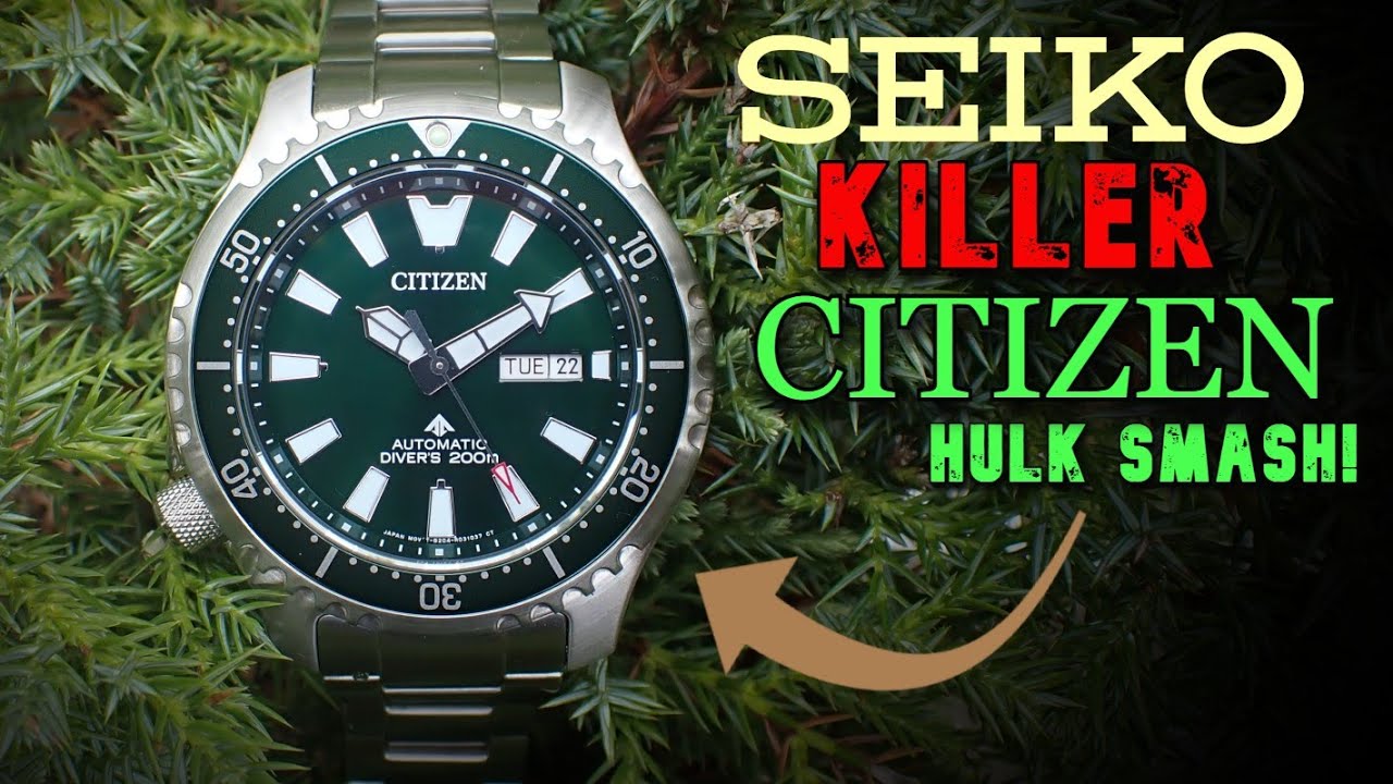 Модернизированные автоматические часы для дайвинга CITIZEN Promaster Dive Automatic Hulk Seiko Ki...