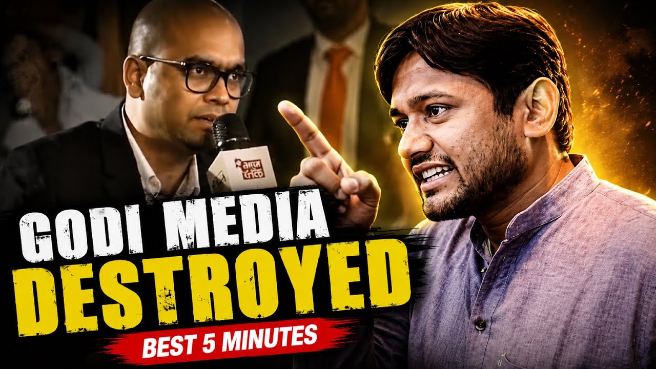 Student Kanhaiya vs. Gobar Godi Media: The day Kanhaiya Kumar absolutely destroyed Godi Media.