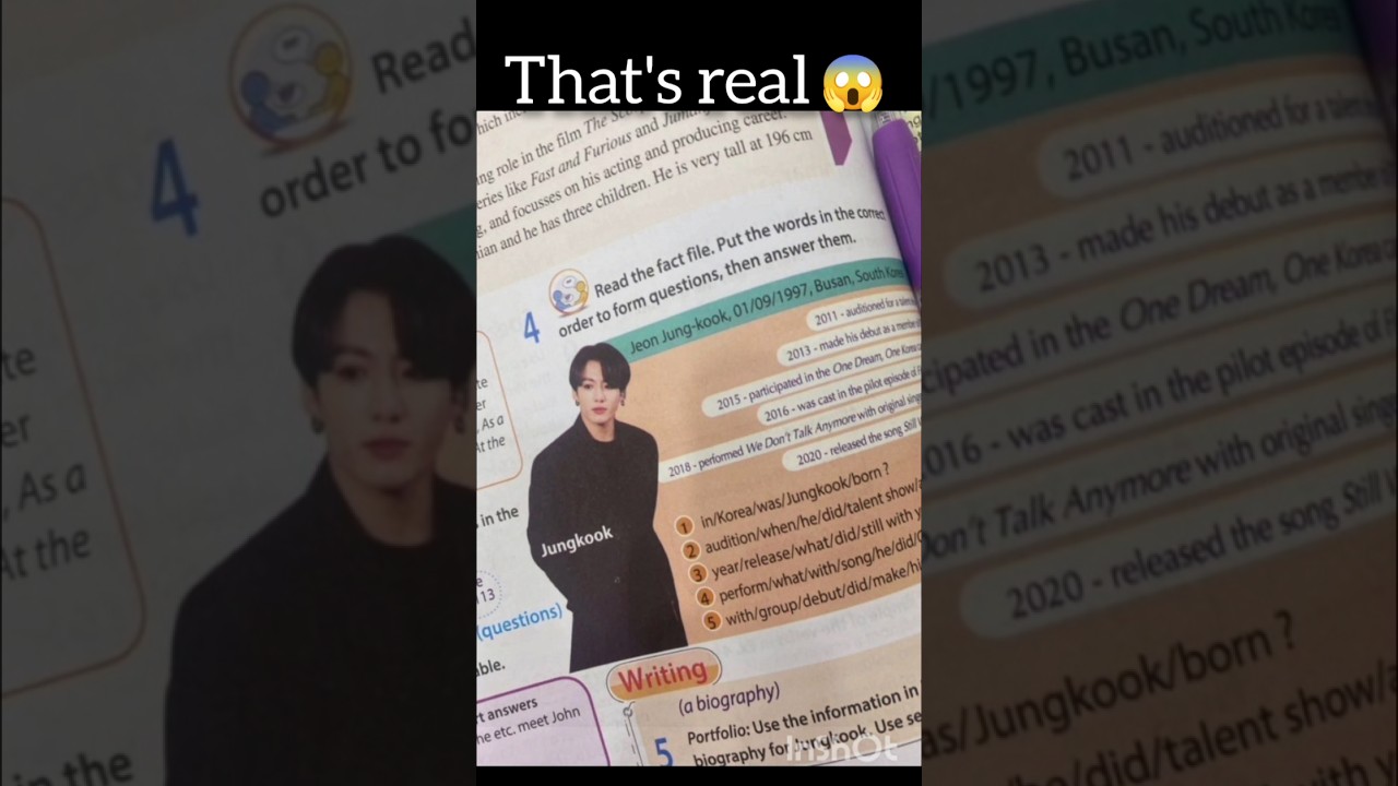 Bts in my school book how it is possible 