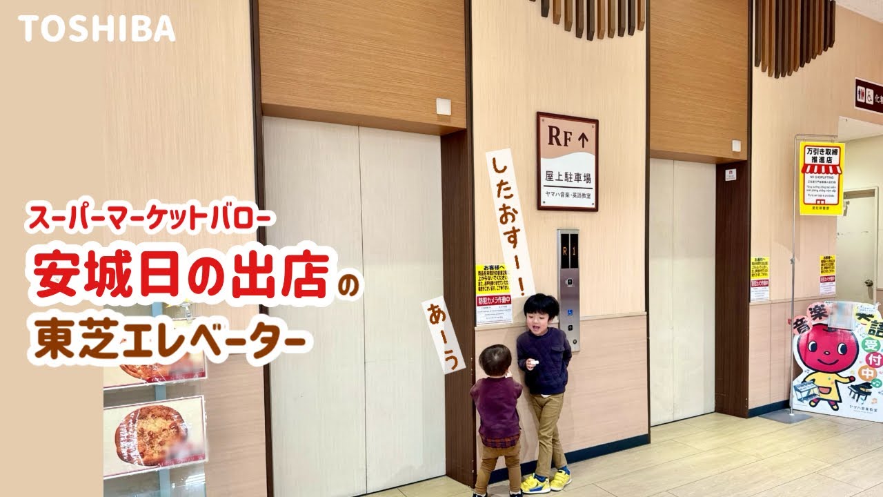 【453日目】スーパーマーケットバロー安城日の出店のエレベーター（東芝製）