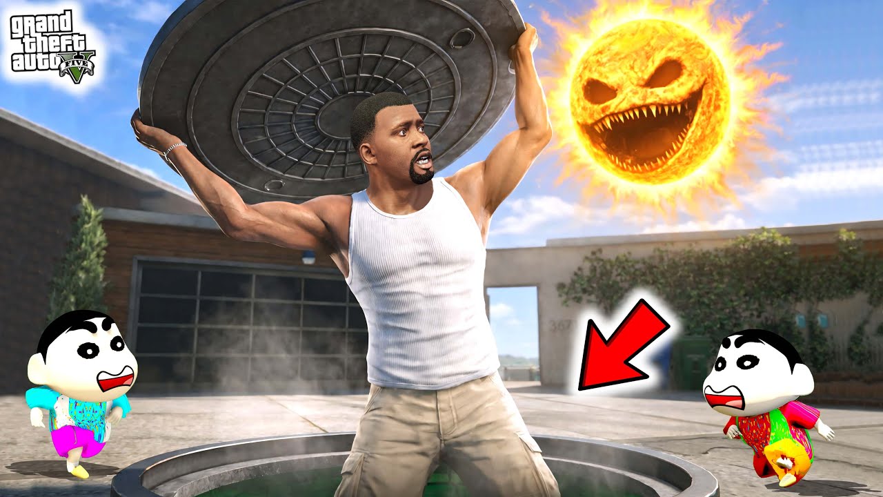 Franklin & Shinchan on the Hottest Day 🌞 | MOON Wakes Up in GTA 5