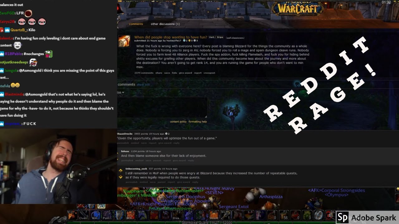 Asmongold Reacts To Classic WoW Player RAGE On Reddit