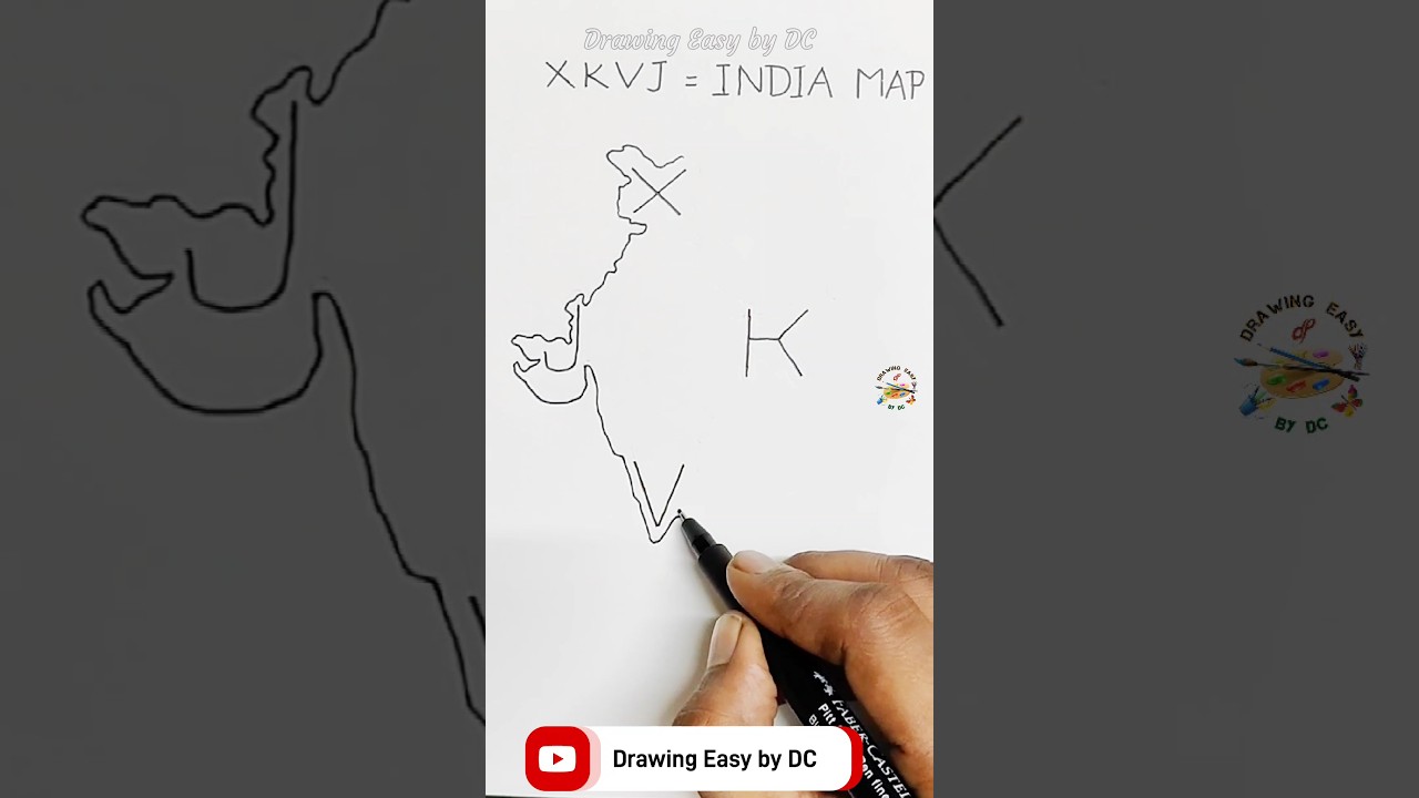 India map drawing | how to draw India map easily | easy way to draw India map | India map easy trick
