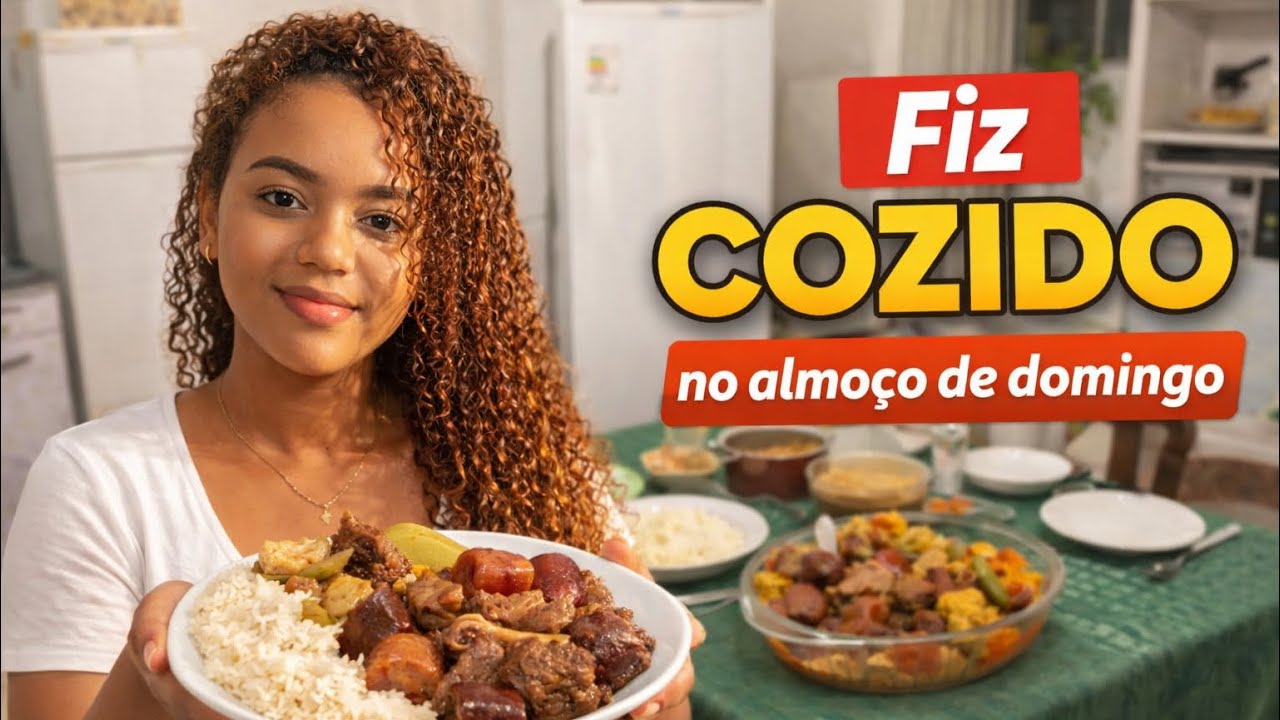 VLOG: preparei COZIDO para o almoço de domingo 💛 vem cozinhar comigo! 