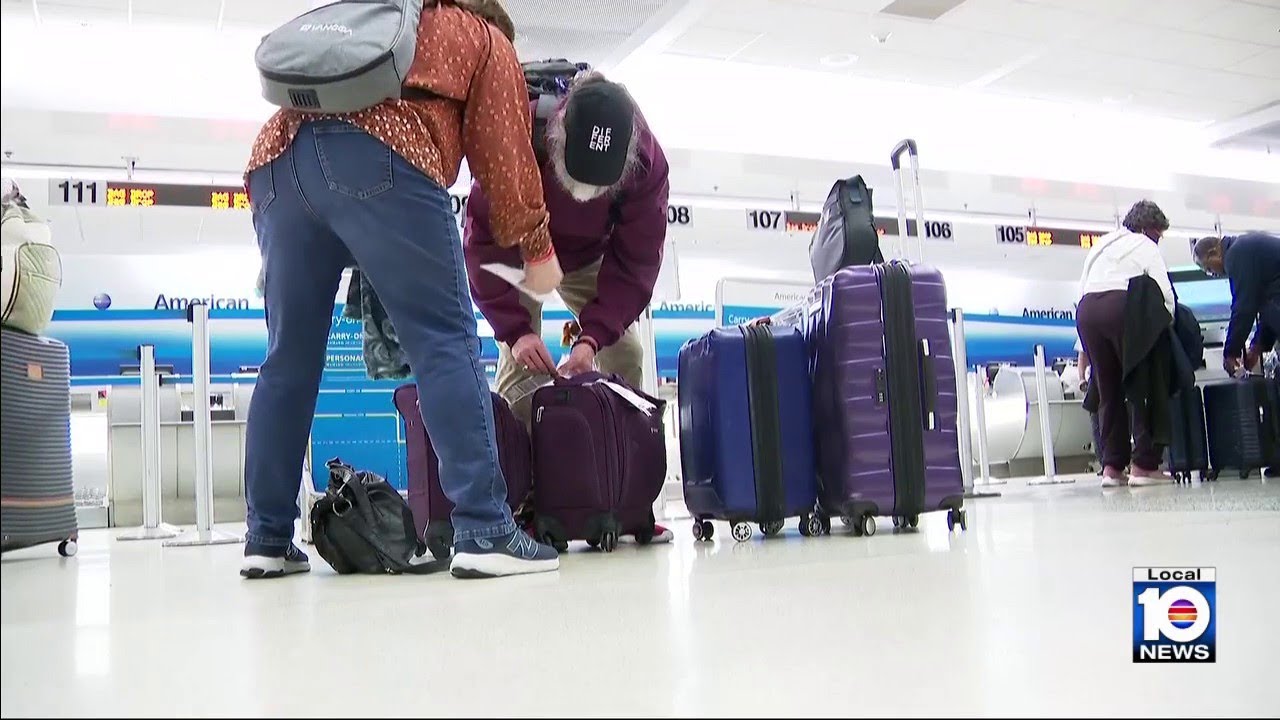 MIA loads up with travelers after nationwide storms cause thousands of cancellations