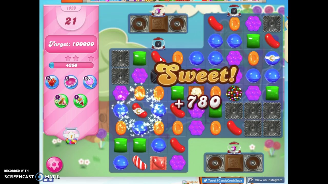 Candy Crush Level 1999 Audio Talkthrough, 1 Star 0 Boosters