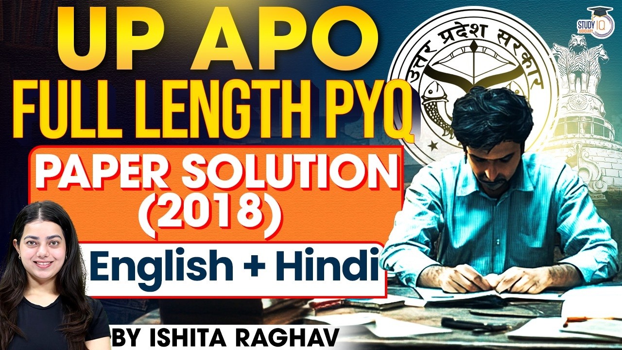 UP APO FULL LENGTH PYQ PAPER SOLUTION (2018) | ENGLISH + HINDI by- Ishita ma’am
