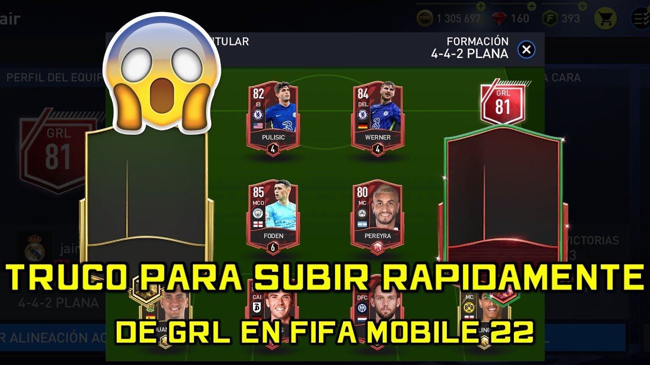 TRUCO PARA SUBIR R&Aacute;PIDAMENTE DE GRL EN FIFA MOBILE 22!