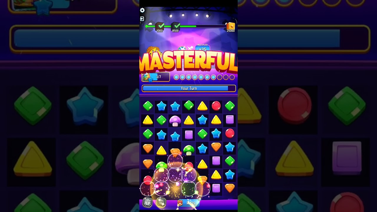 Perfect Heist - Multiplier Mushrooms 25000 • Solo Challenge • Match Masters