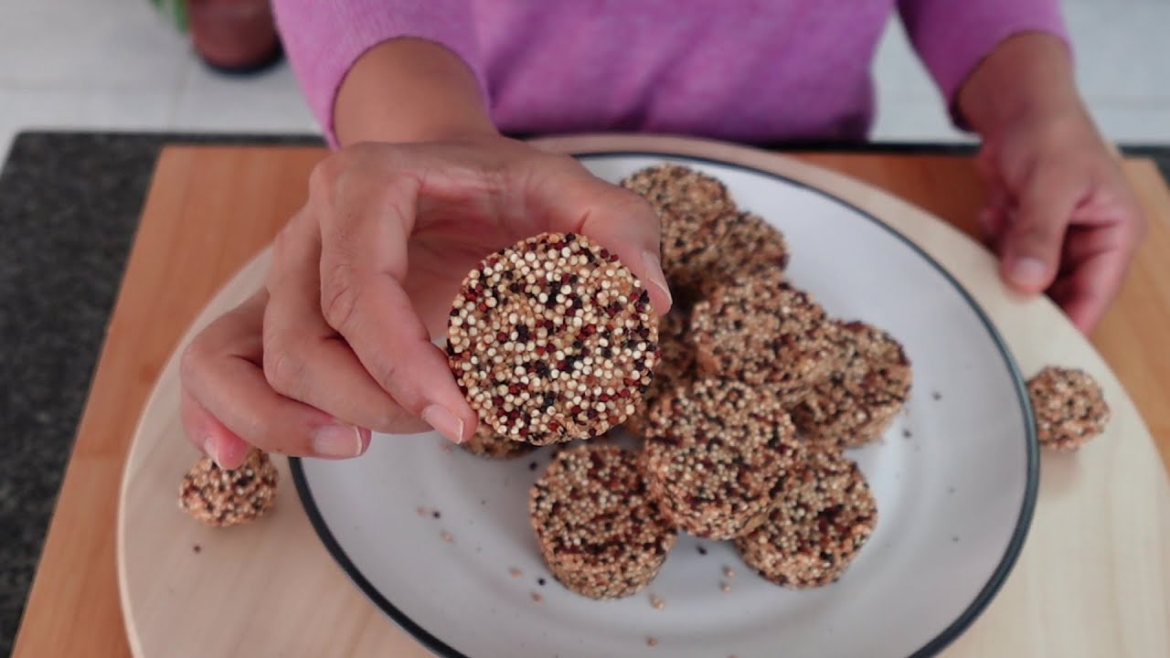 High Protein Snack Recipe - Peanut Butter Quinoa Bites