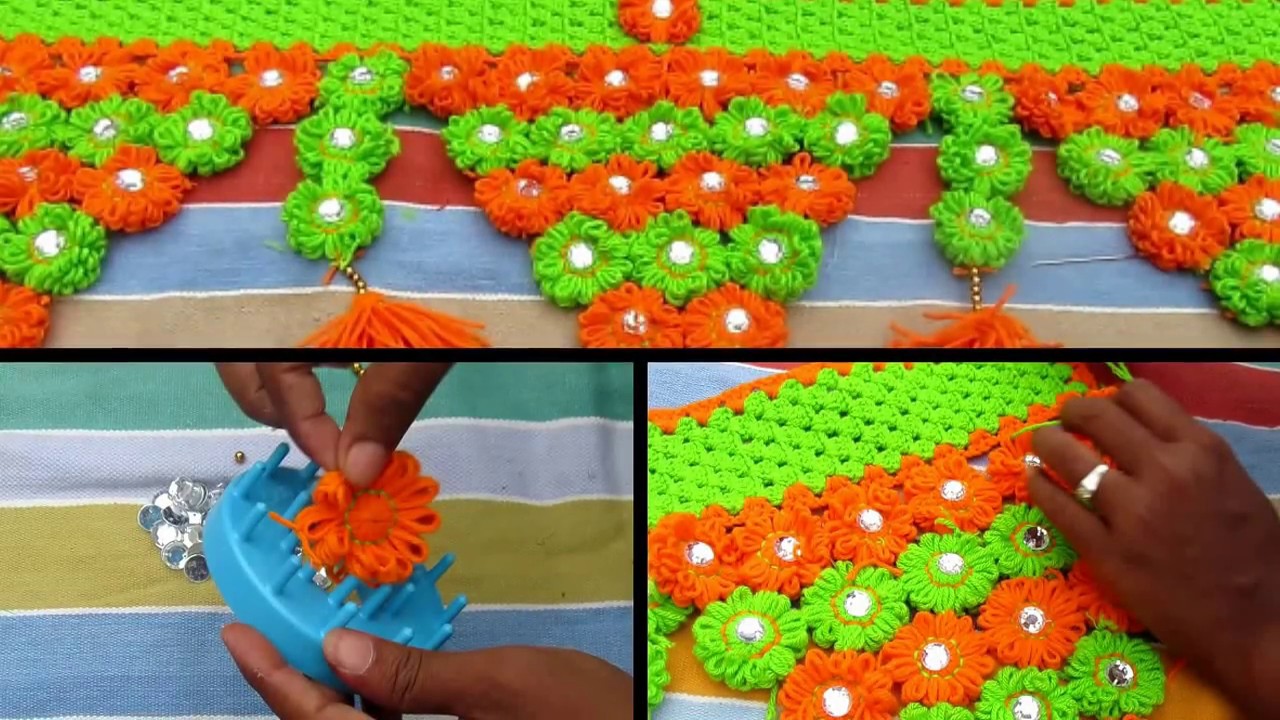DIY - Door Hanging Toran From Woolen Very Easy || How to Make Wool Toran at Home
