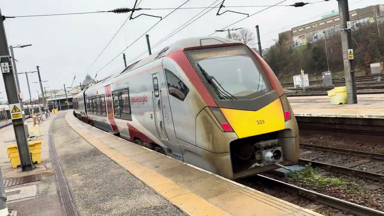 Class 755 leaving Norwich heading to Stansted airport 