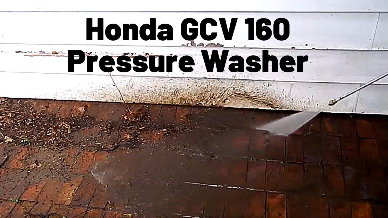 Pressure Washing a Driveway - Honda GCV 160 Pressure Washer
