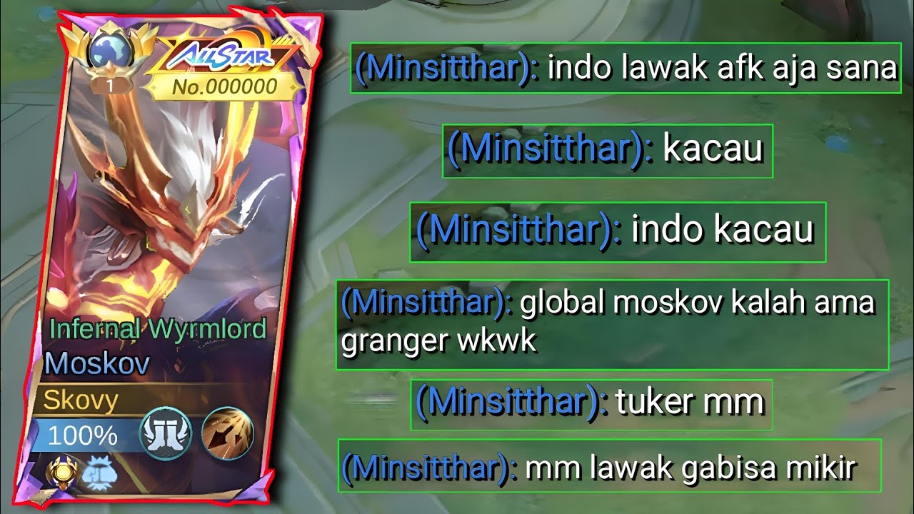 MEMBUNGKAM PLAYER TOXIC(PART5)😱KETIKA TOP GLOBAL MOSKOV DIBULLY DIAWAL, AKHIRNYA GUE BANTAI ~ MLBB