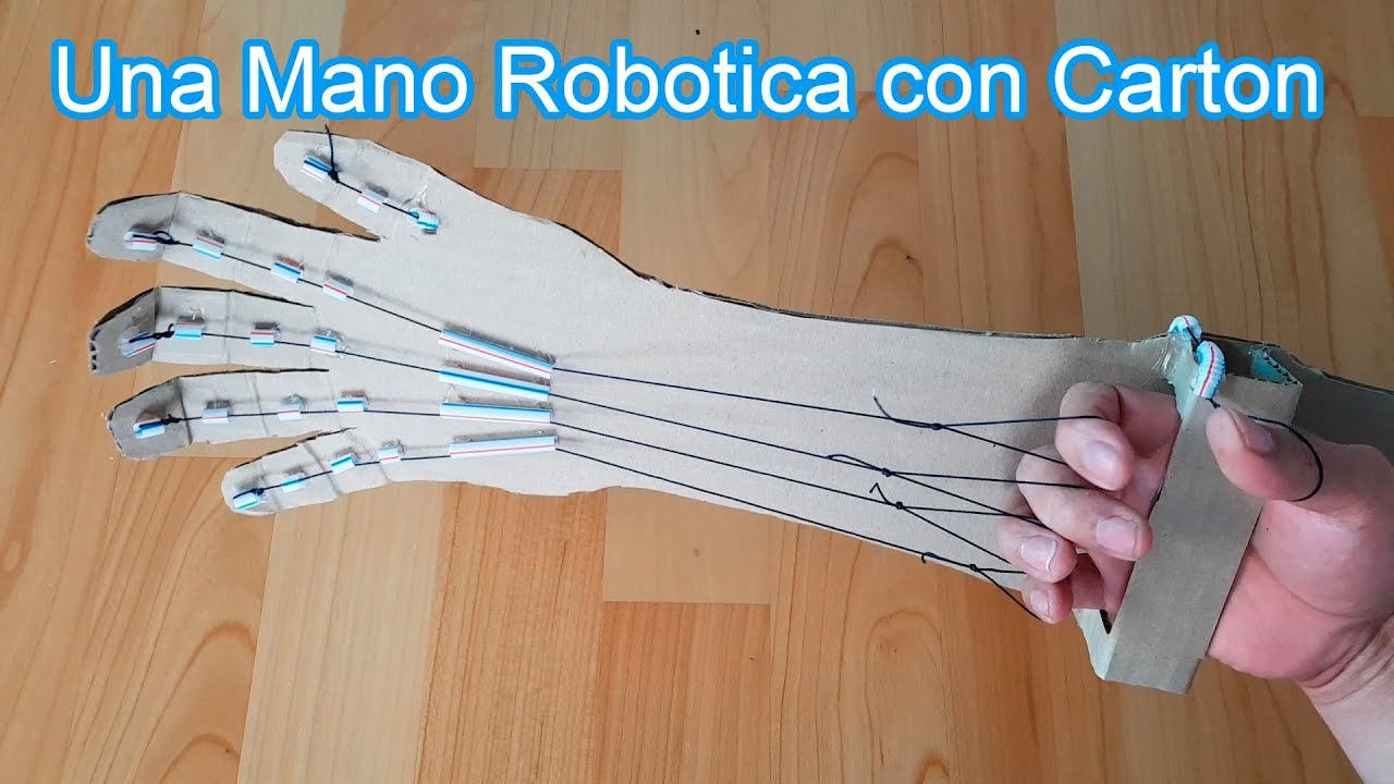 Como Hacer una Mano Robotica en tu Casa con Carton | Inventos Caseros