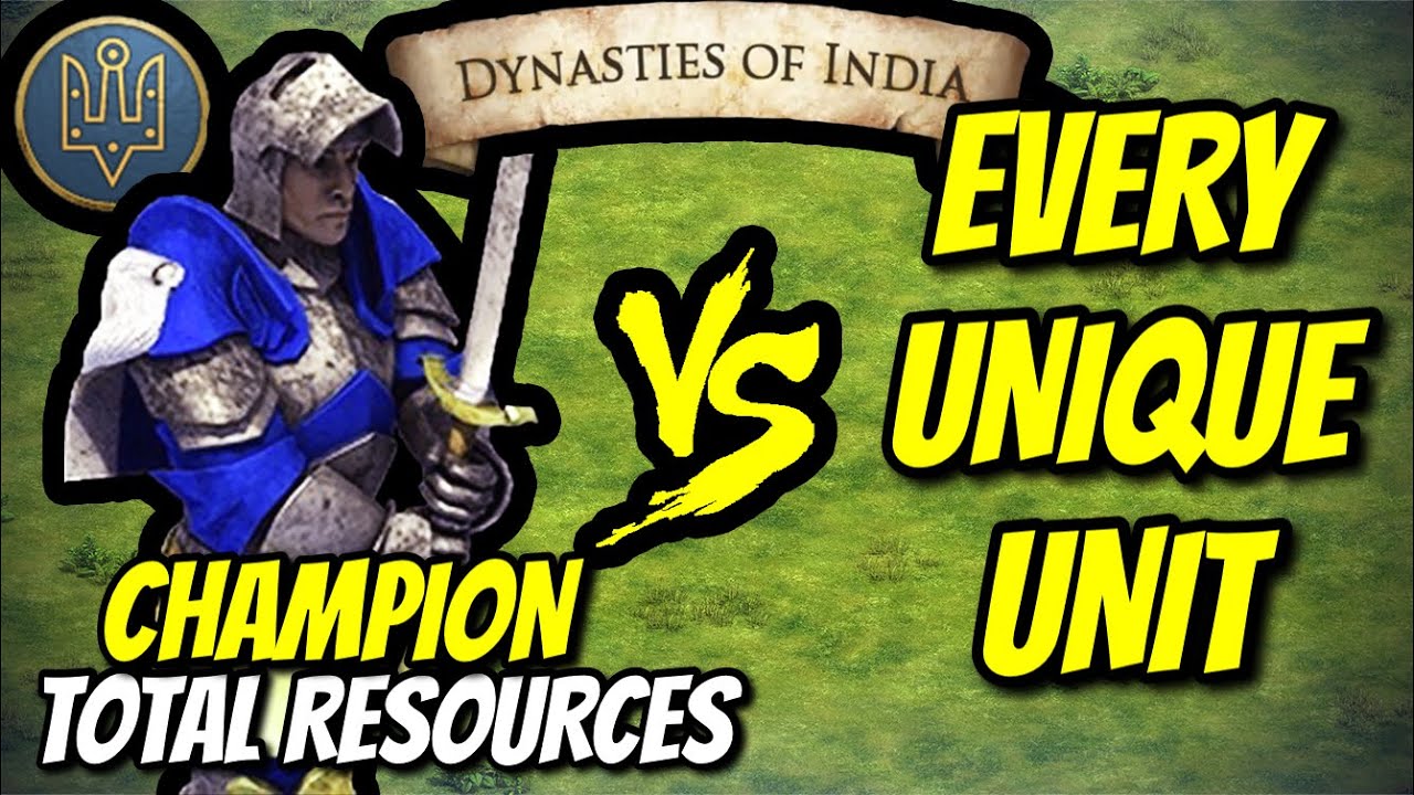 CHAMPION (Slavs) vs EVERY UNIQUE UNIT (Total Resources) | AoE II: DE